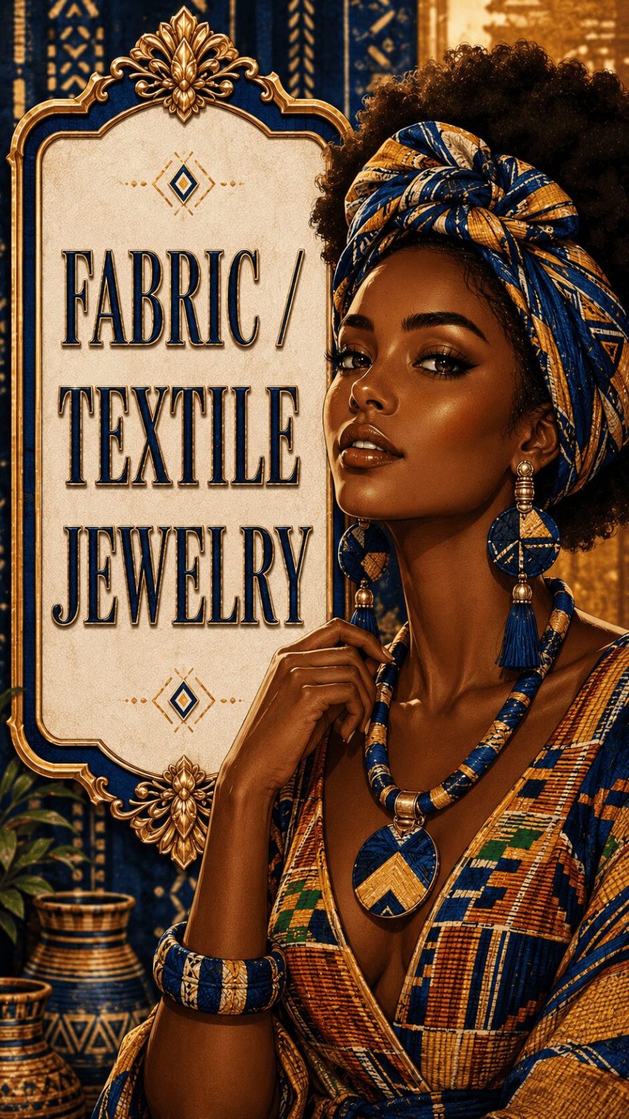 Fabric Textile Jewelry Example