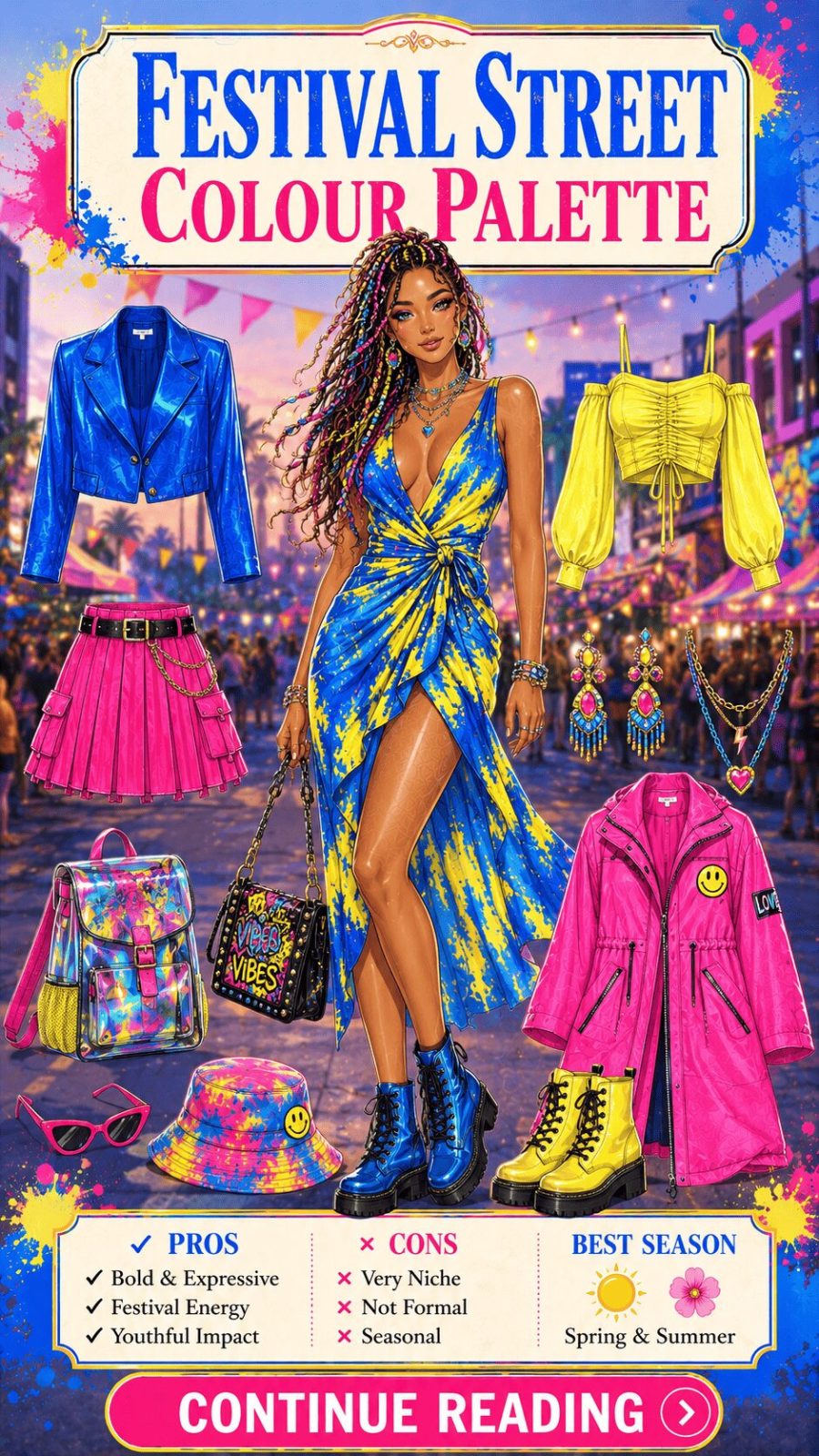 Festival Street Color Palette Women's Clothing