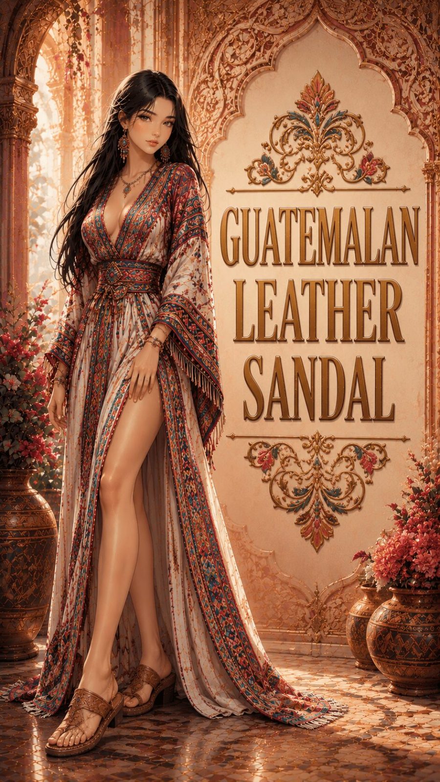 Guatemalan caite ethnic footwear example