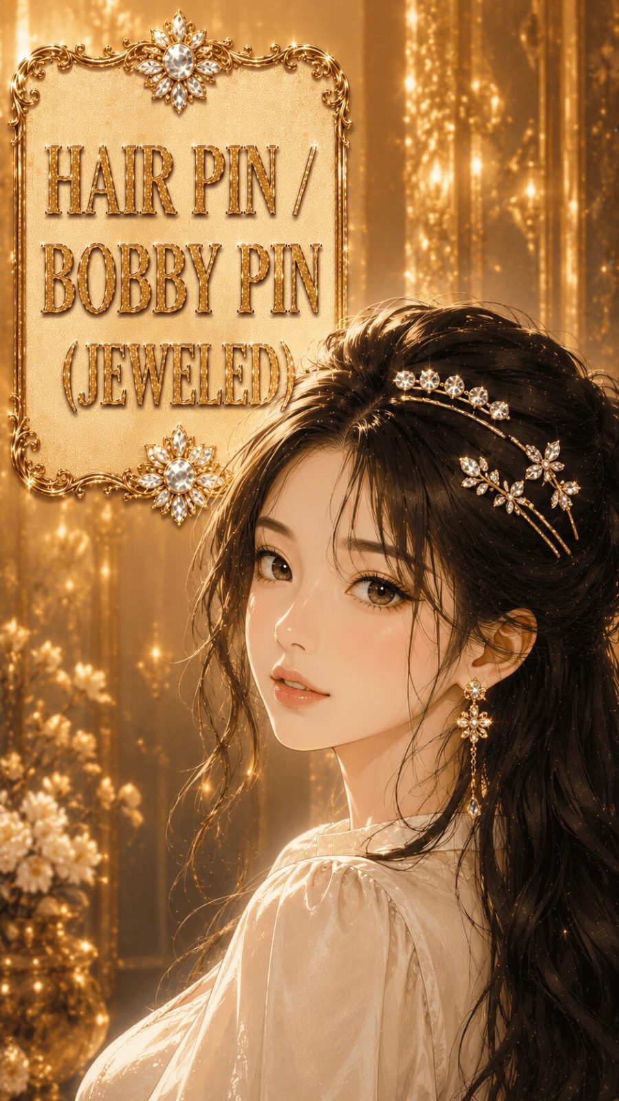Jeweled Hair Pin Example