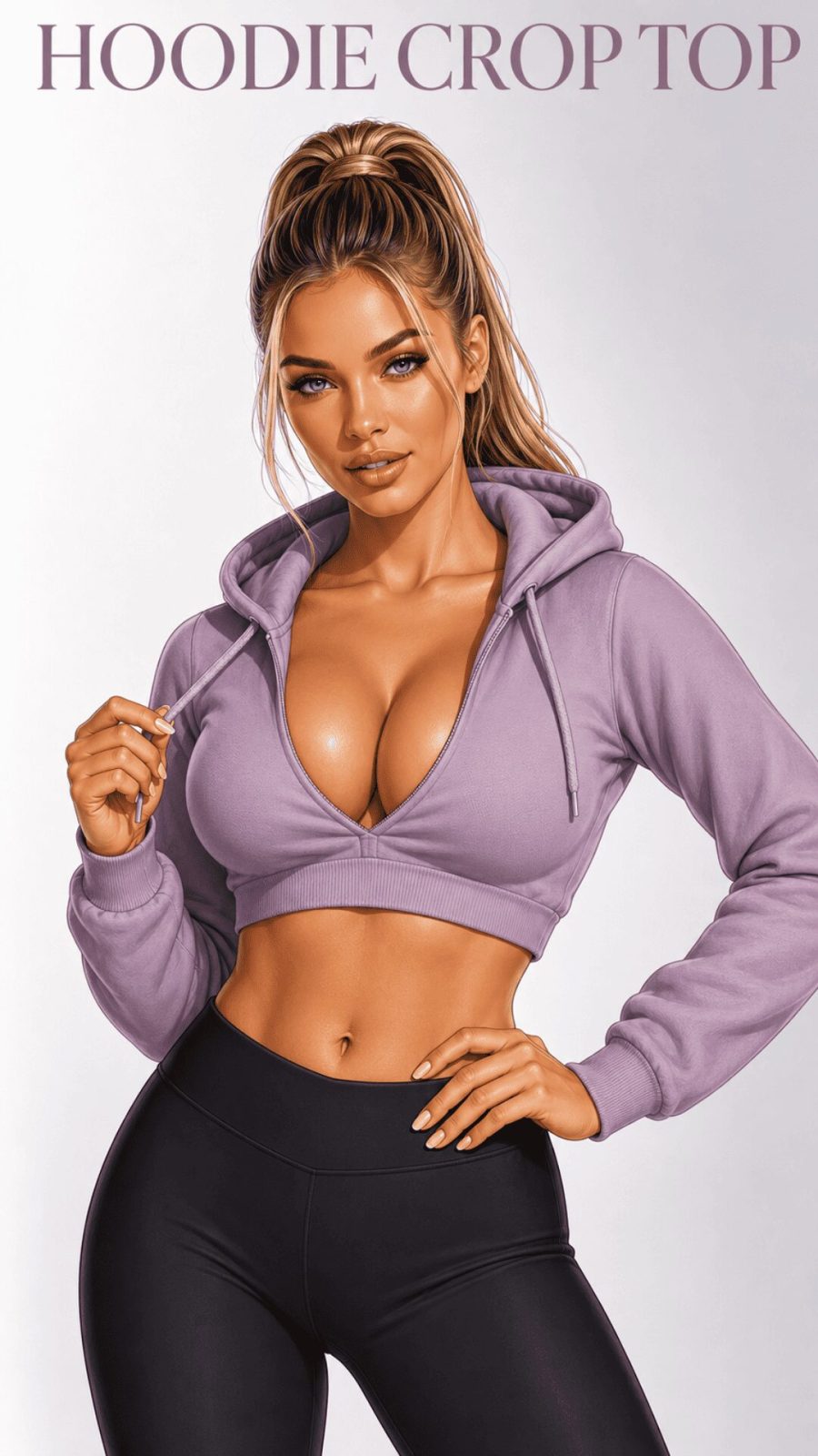 Hoodie Crop Top Example