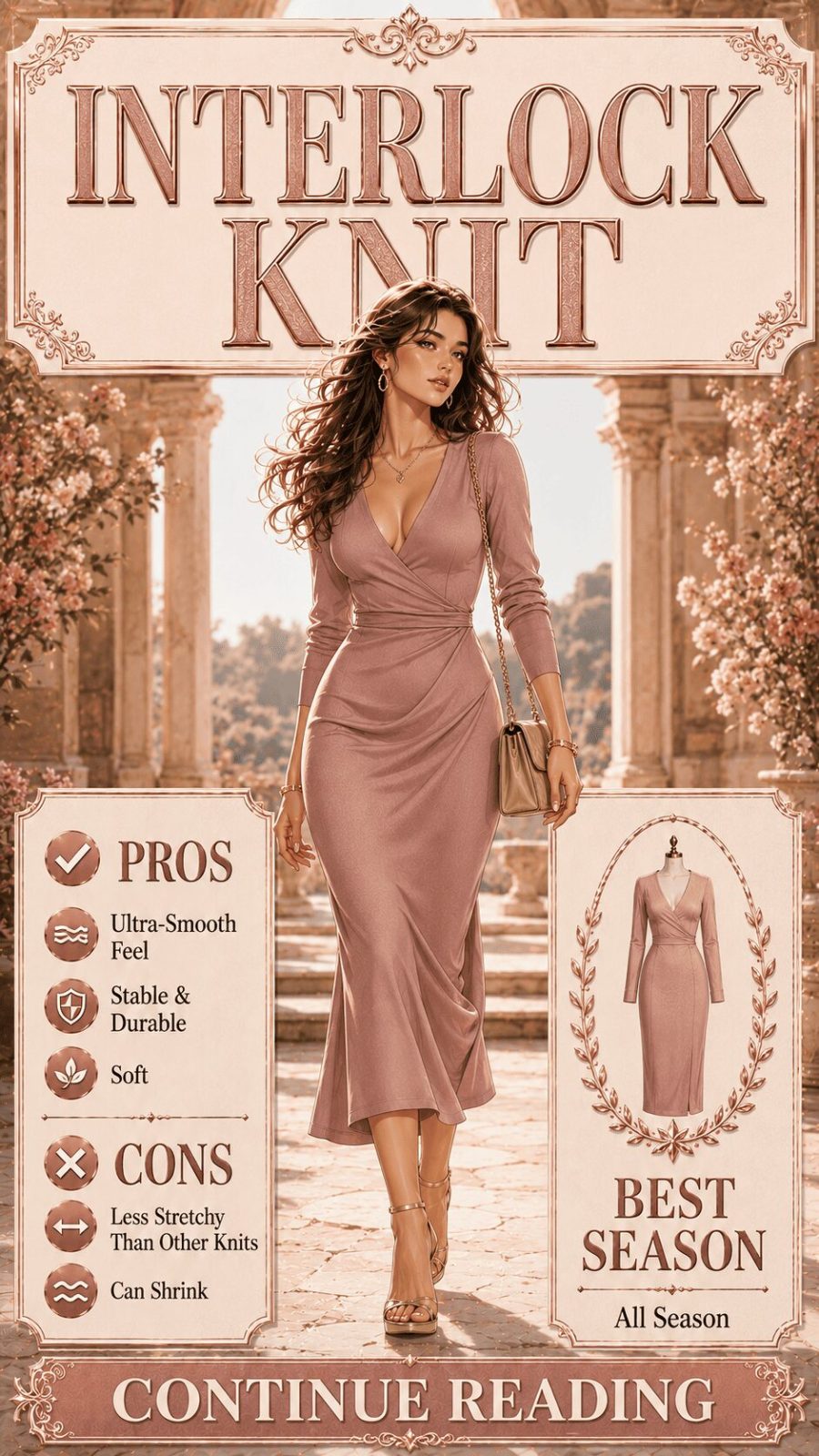 Interlock Knit Fabric for Women's Clothing