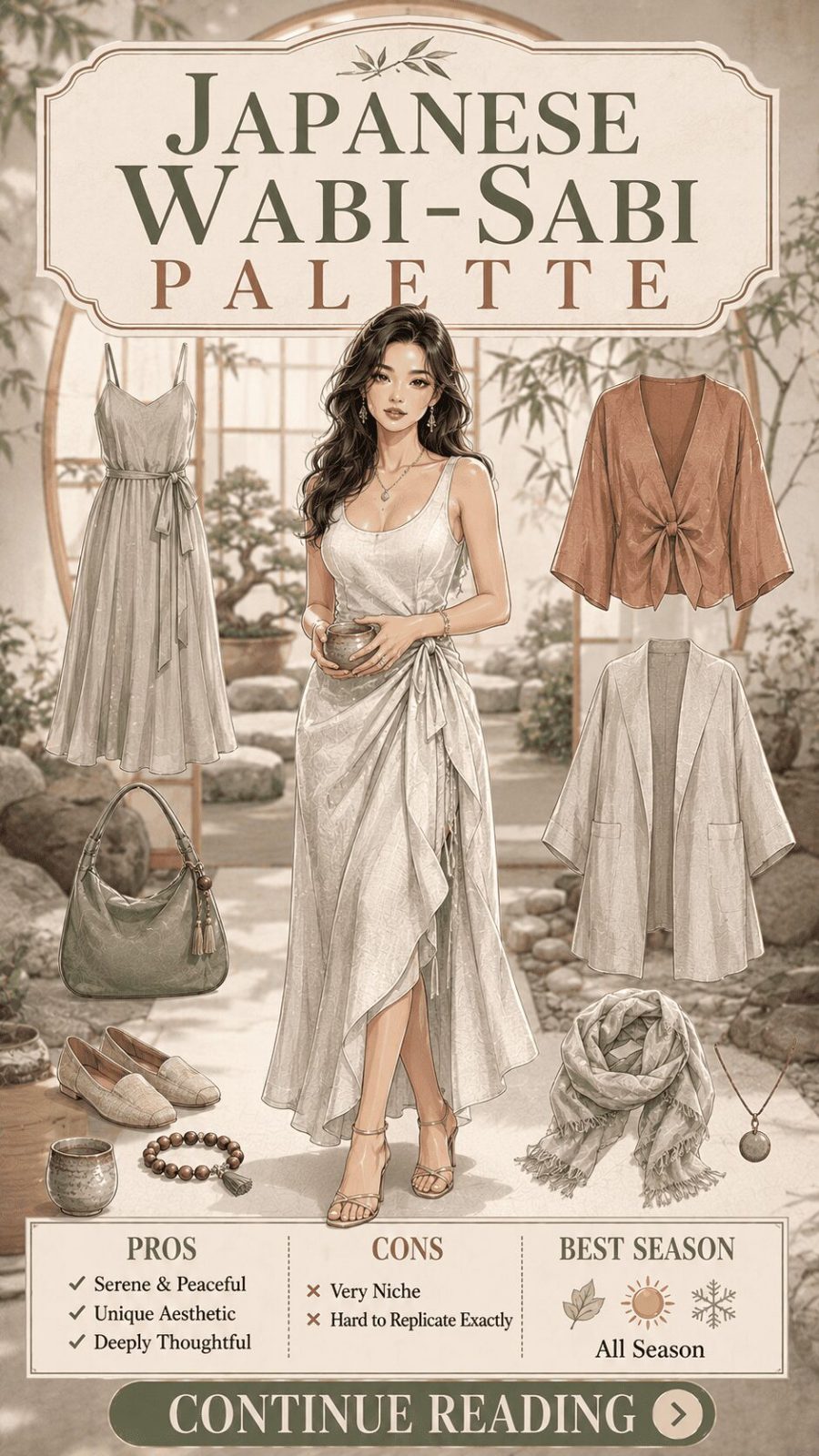 Japanese Wabi-Sabi Color Palette Women's Clothing