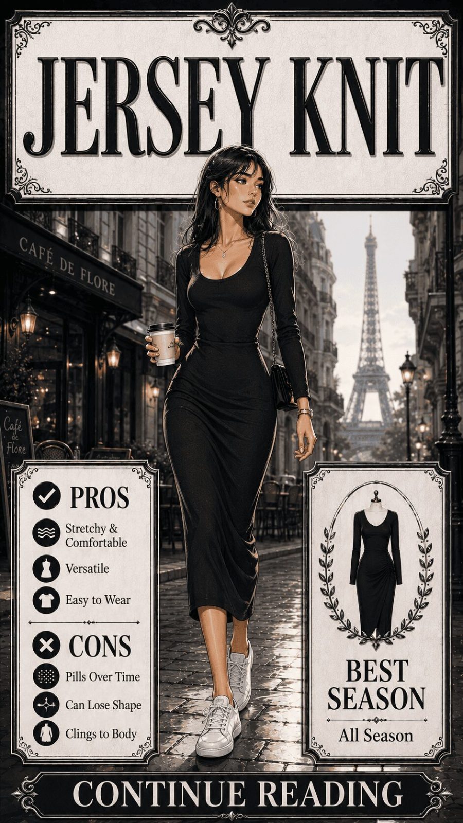 Jersey Knit Fabric for Women's Clothing