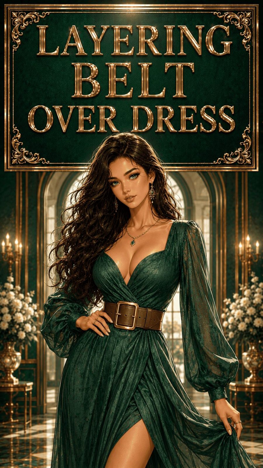 Layering Belt Over Dress Example