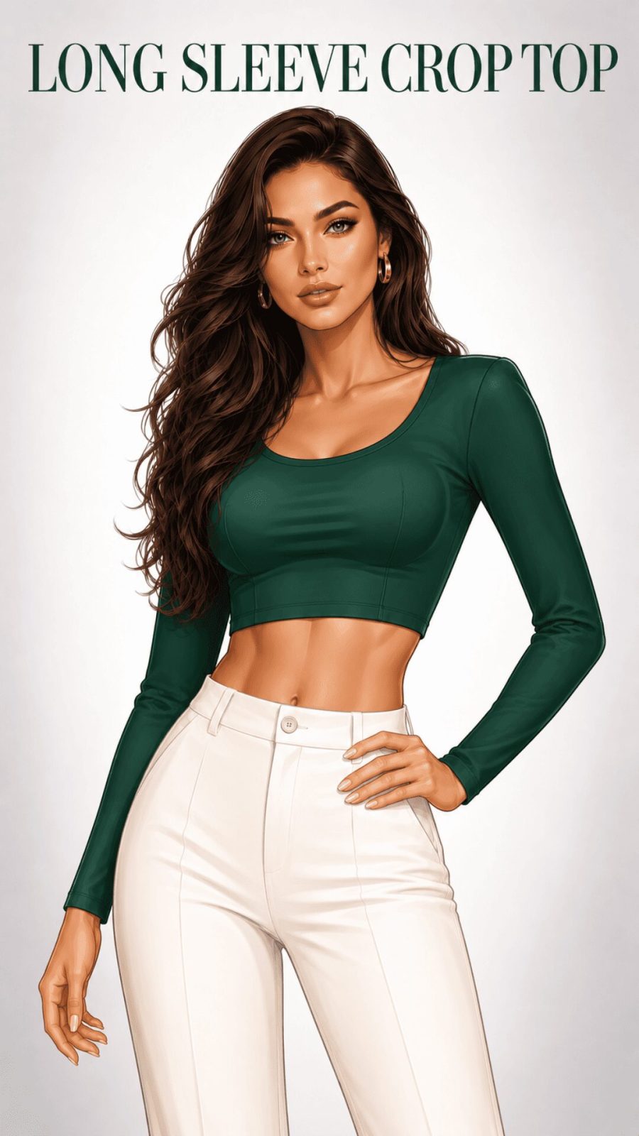 Long Sleeve Crop Top Example