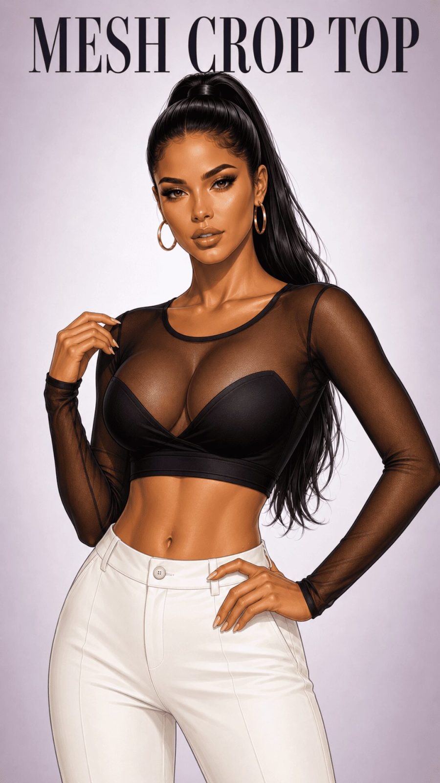 Mesh Crop Top Example