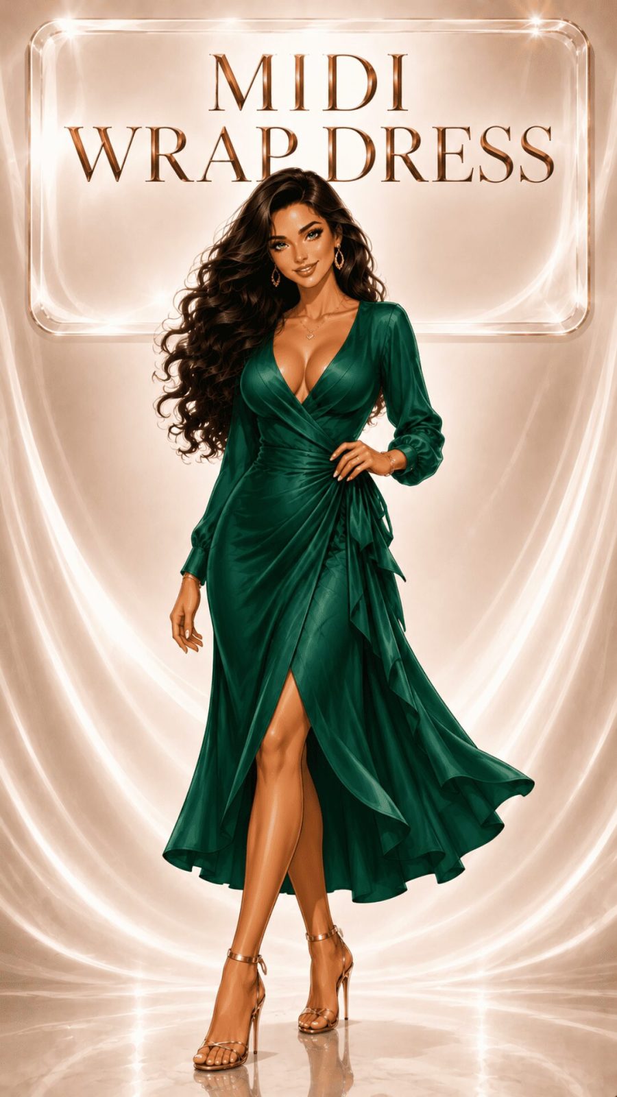 Midi Wrap Dress Example