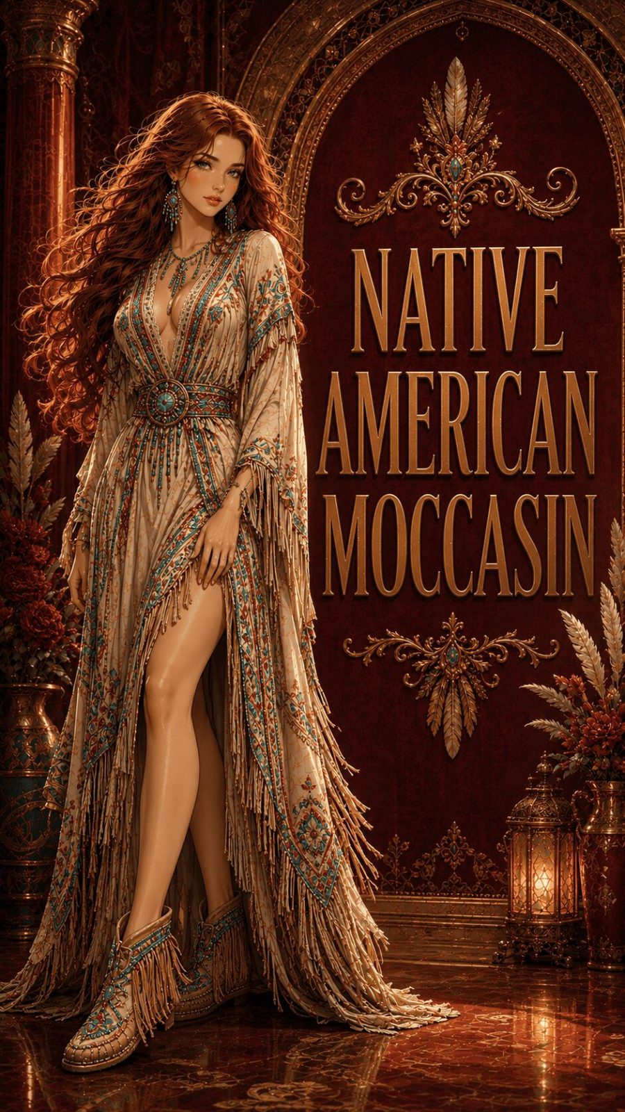 Native American moccasin ethnic footwear example