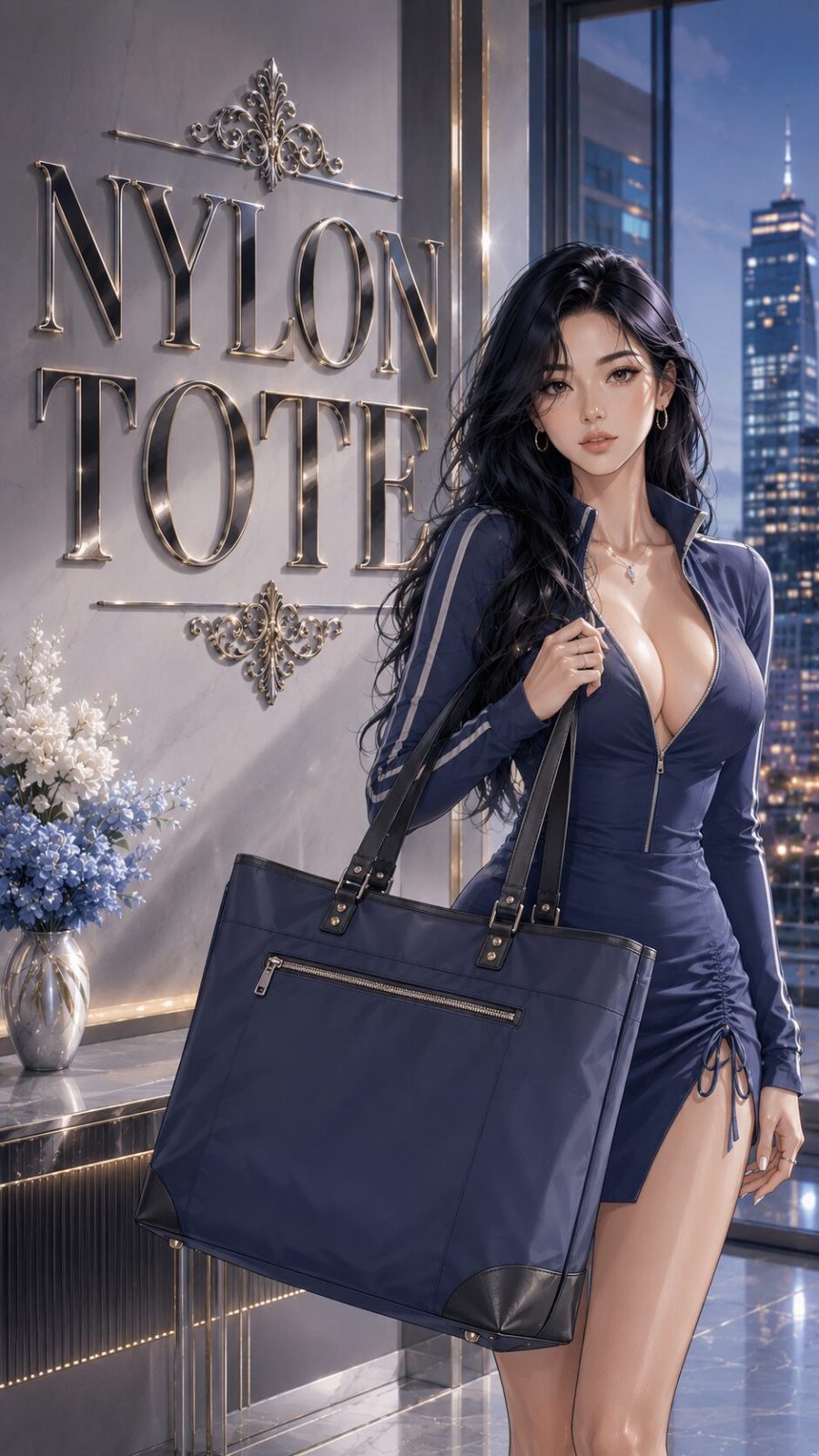 Nylon Technical Tote Bag Example