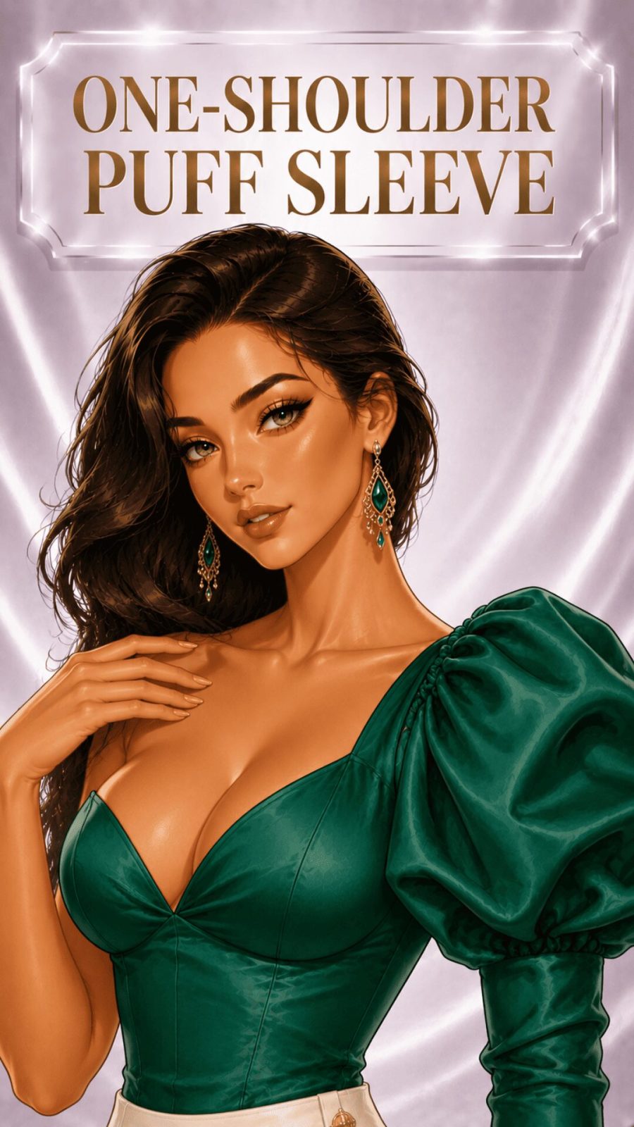 One-Shoulder Puff Sleeve