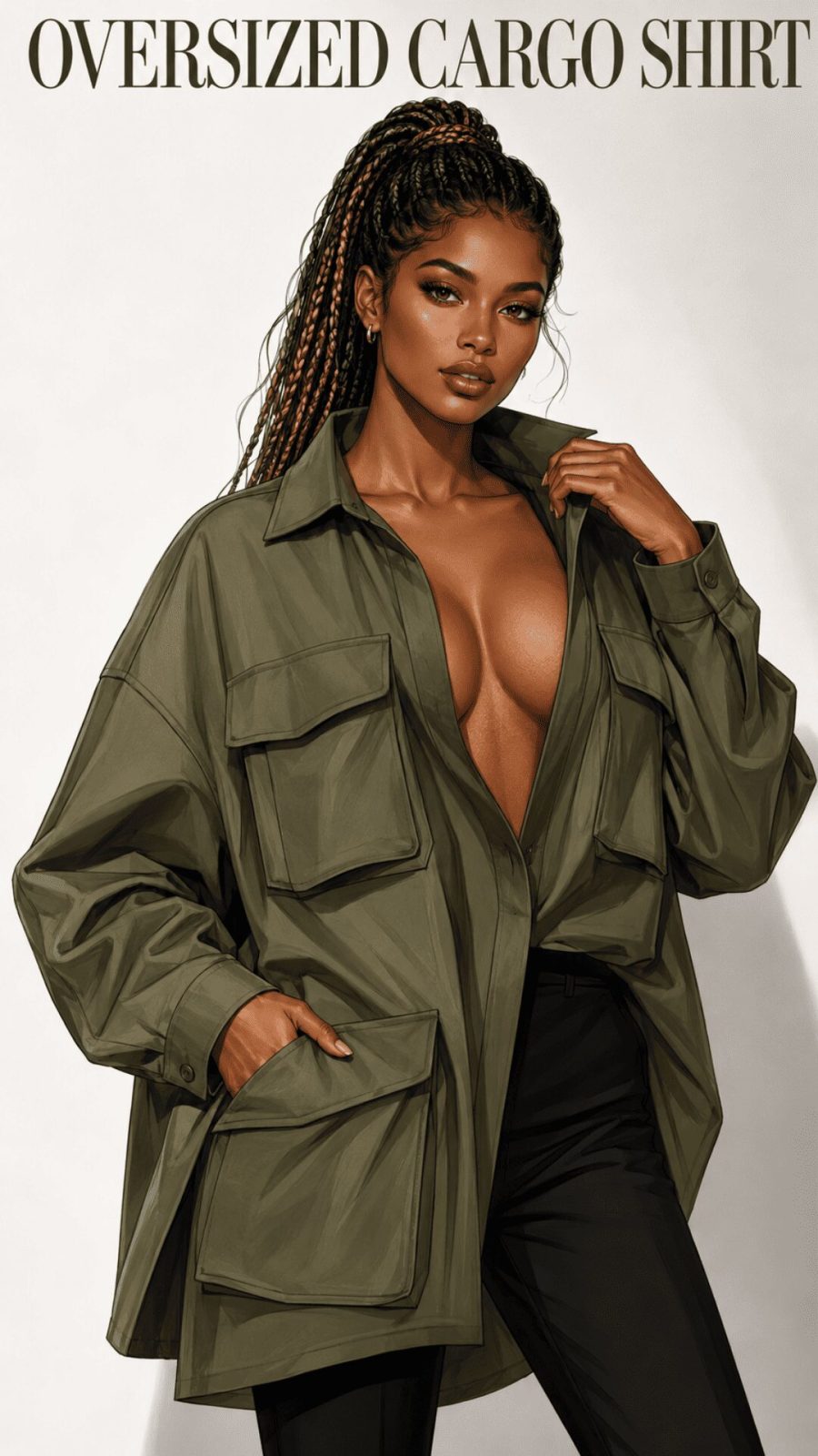 Oversized Cargo Shirt for women