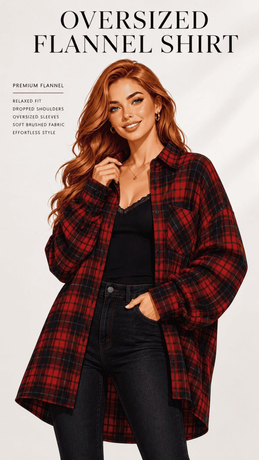 Oversized Flannel Shirt for women