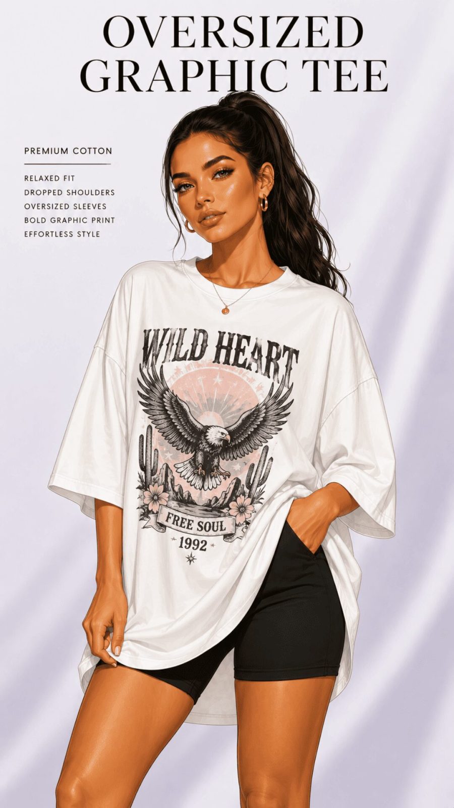 Oversized Graphic Tee for women
