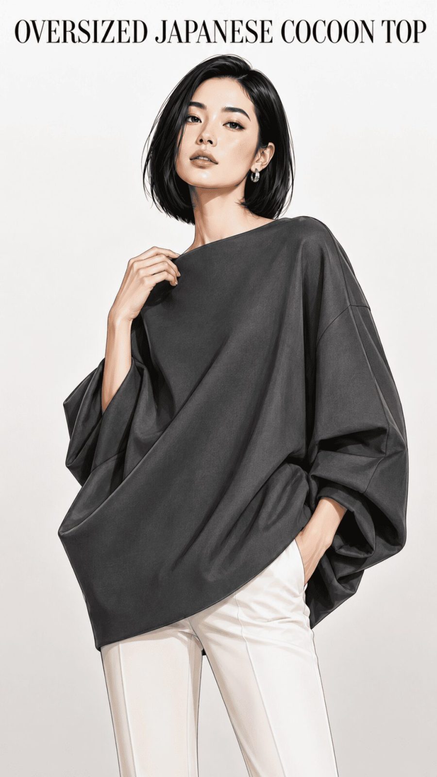Oversized Japanese Cocoon Top for women