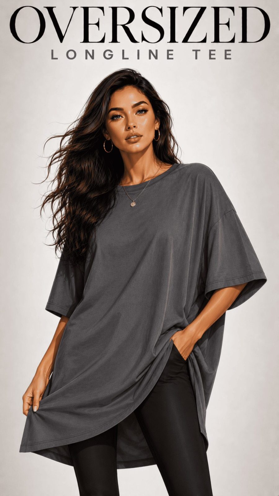 Oversized Longline Tee for women