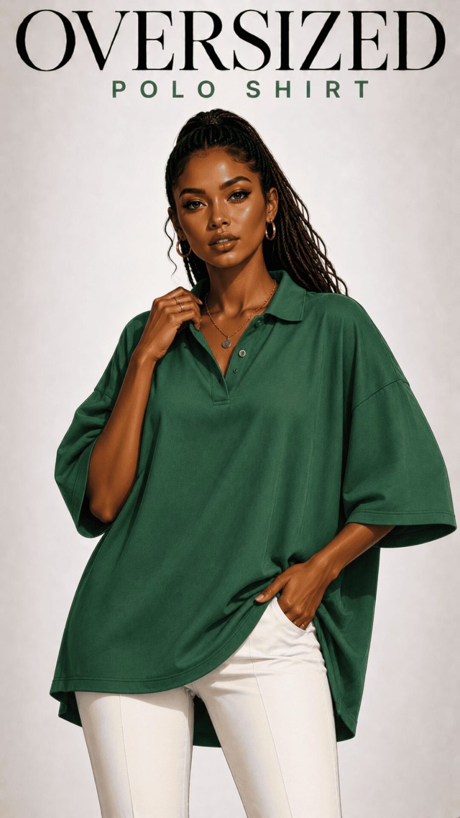 Oversized Polo Shirt for women