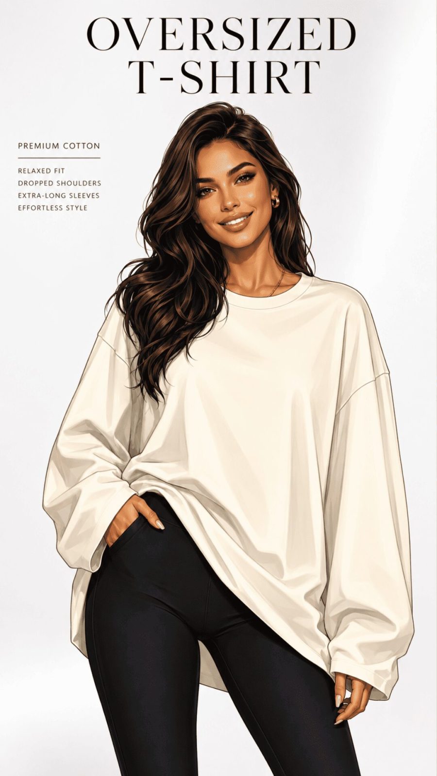 Oversized T-Shirt example for women