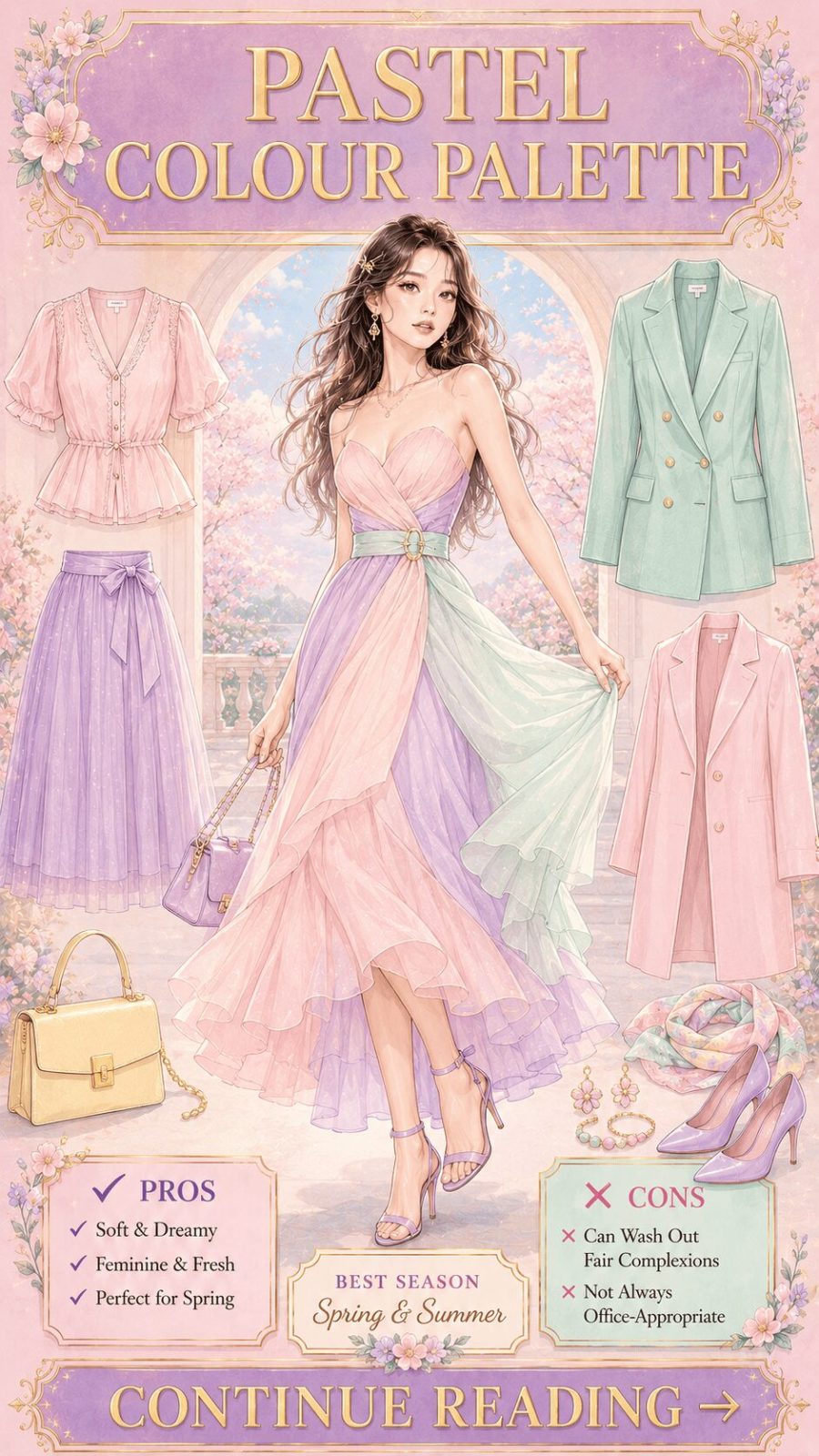 Pastel Color Palette Women's Clothing