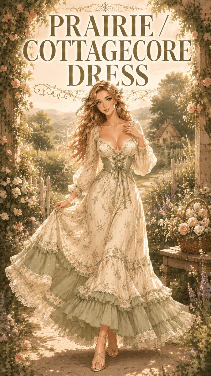 Prairie Cottagecore Dress Example