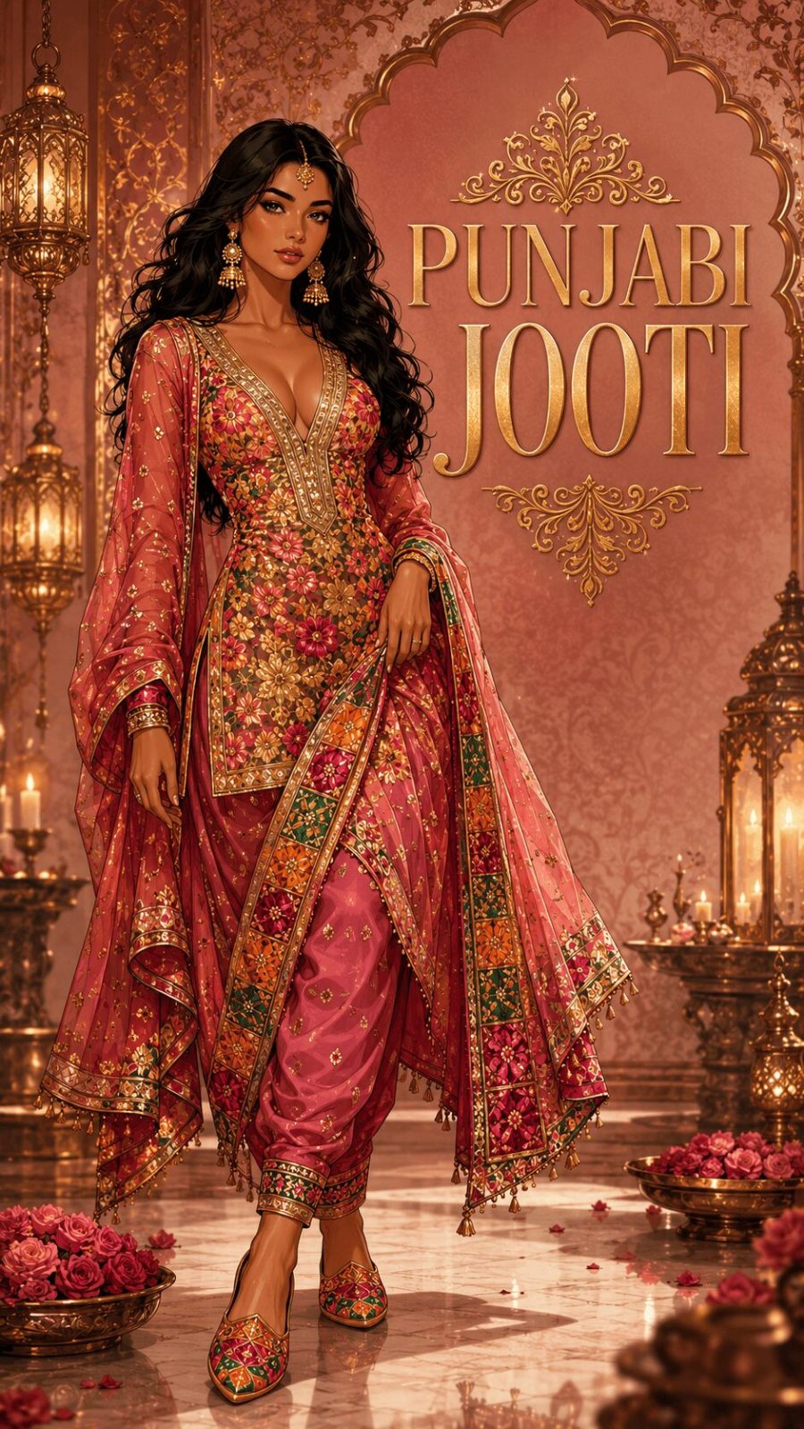 Punjabi jooti mens ethnic footwear example