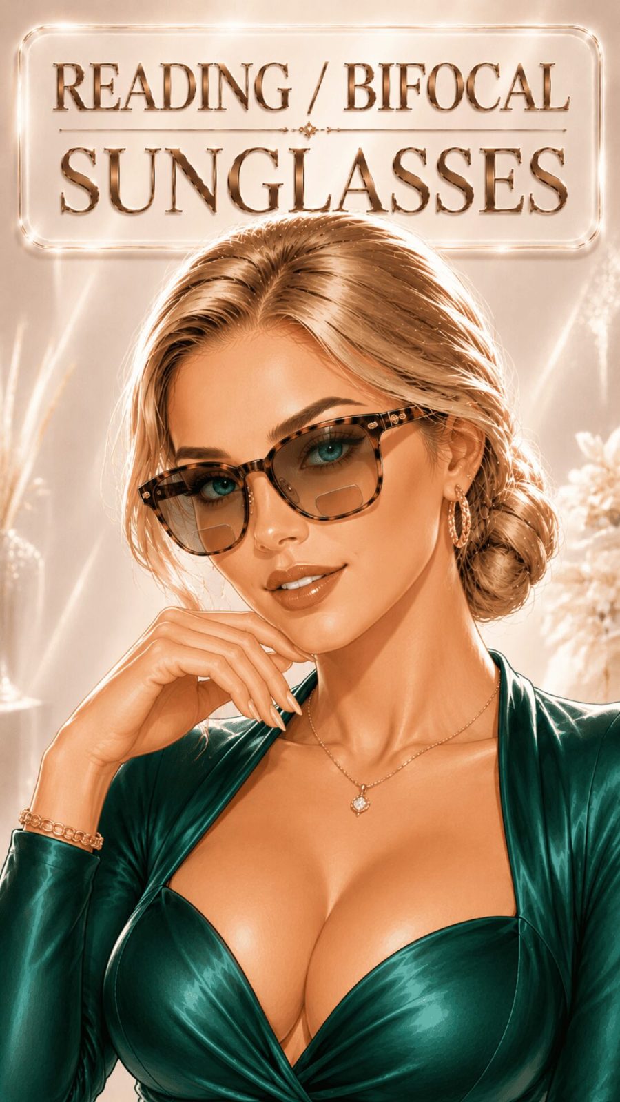 Reading bifocal sunglasses for women