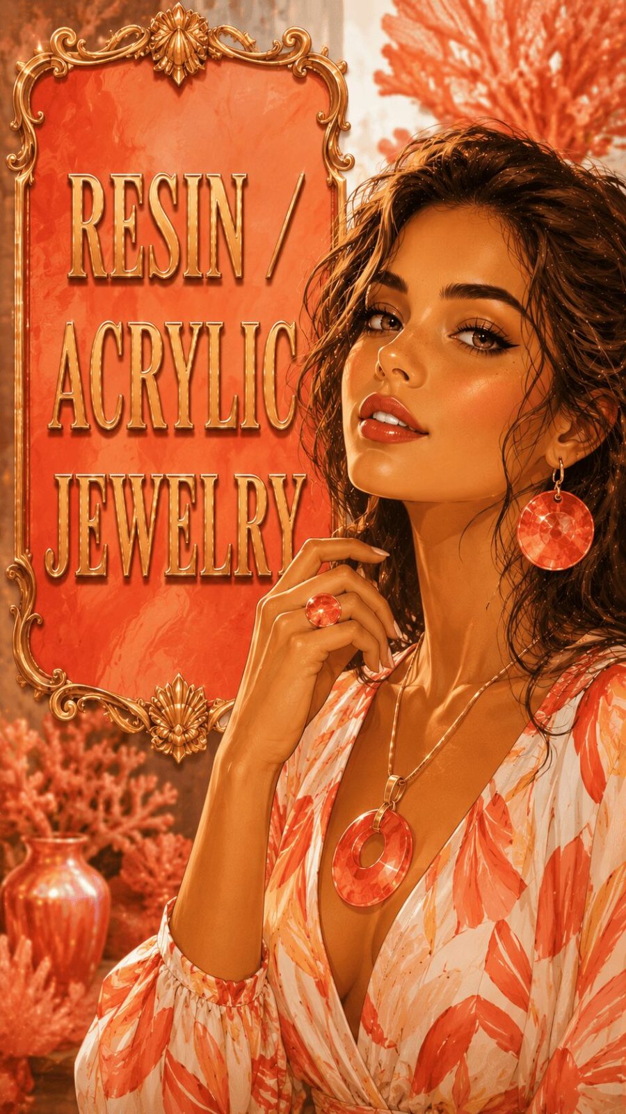 Resin Acrylic Material Jewelry Example