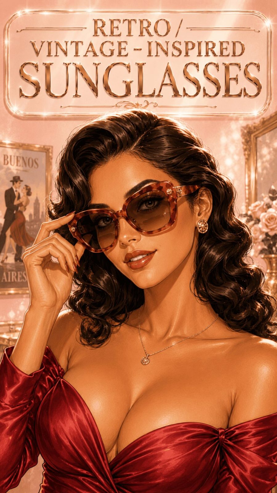 Retro vintage sunglasses for women