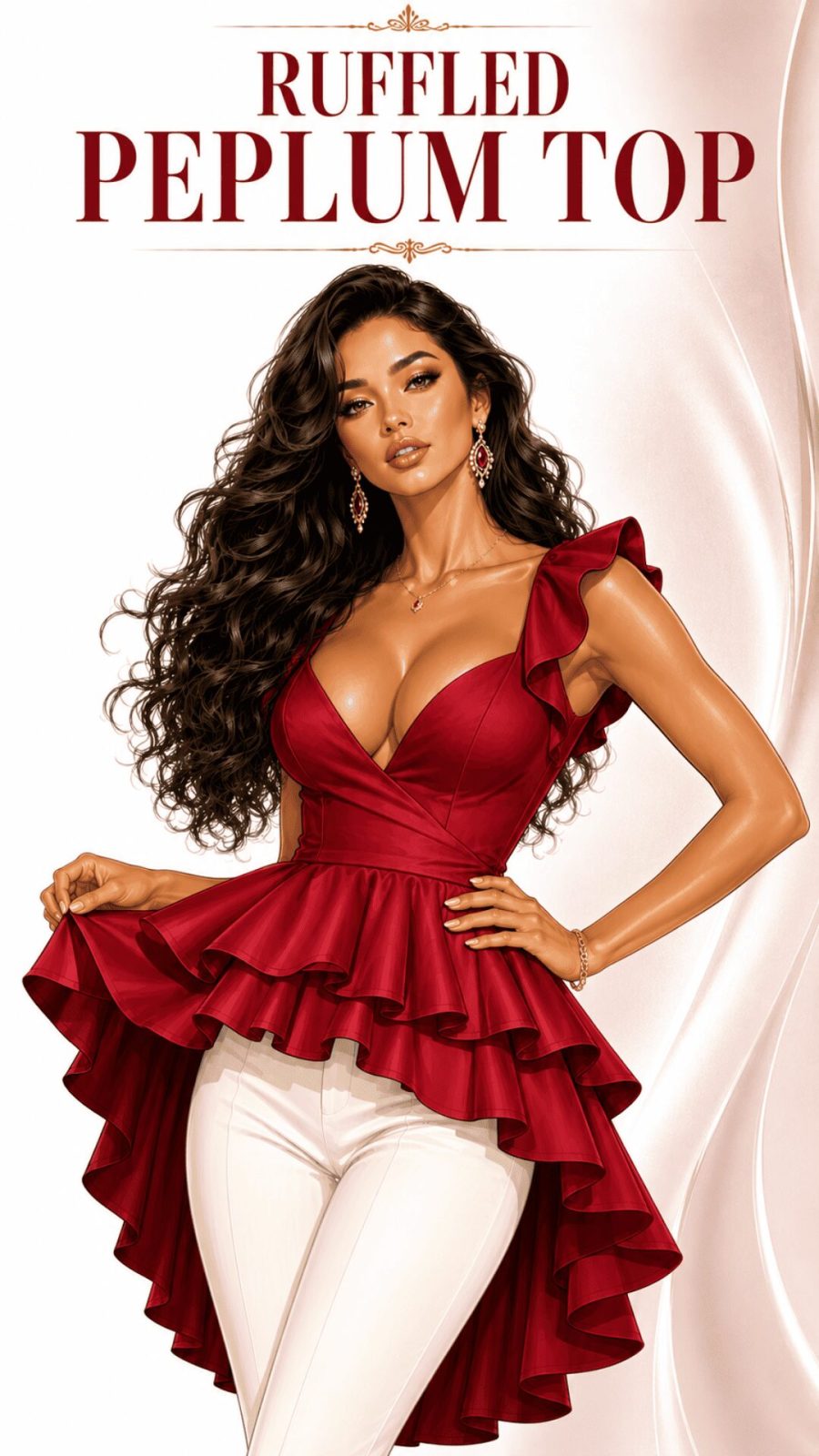 Ruffled Peplum Top