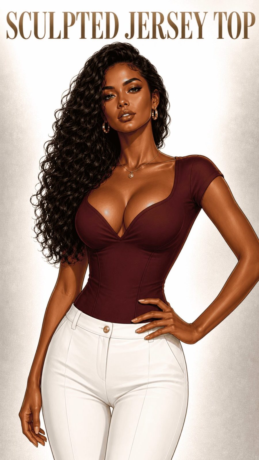 Sculpted Jersey Top