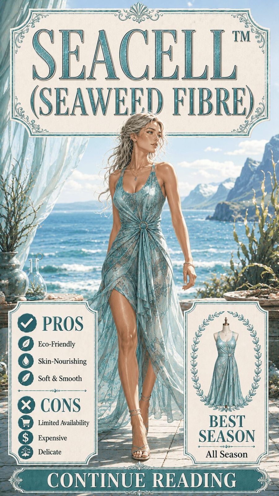 SeaCell Seaweed Fibre Fabric for Women's Clothing
