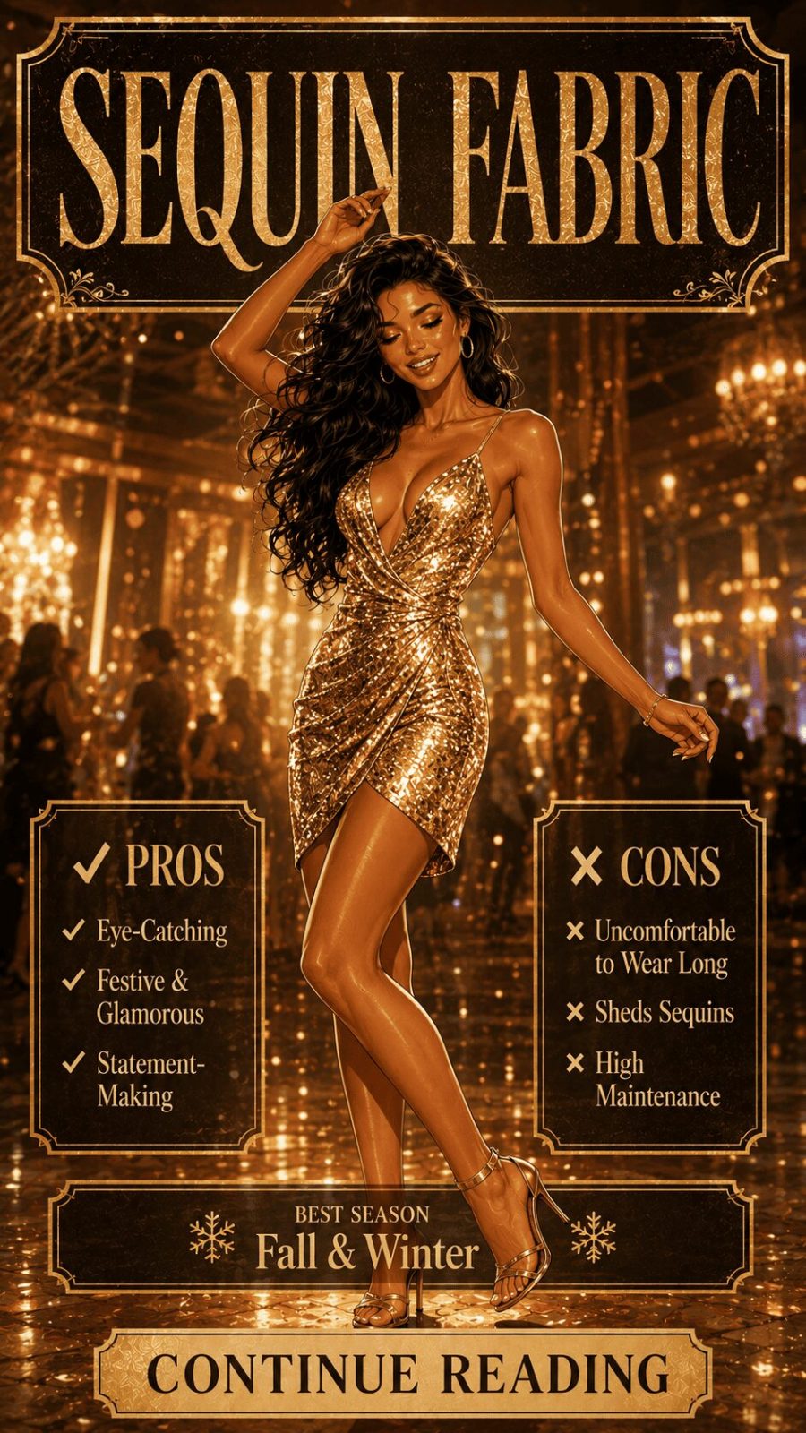 Sequin Fabric for Women's Clothing