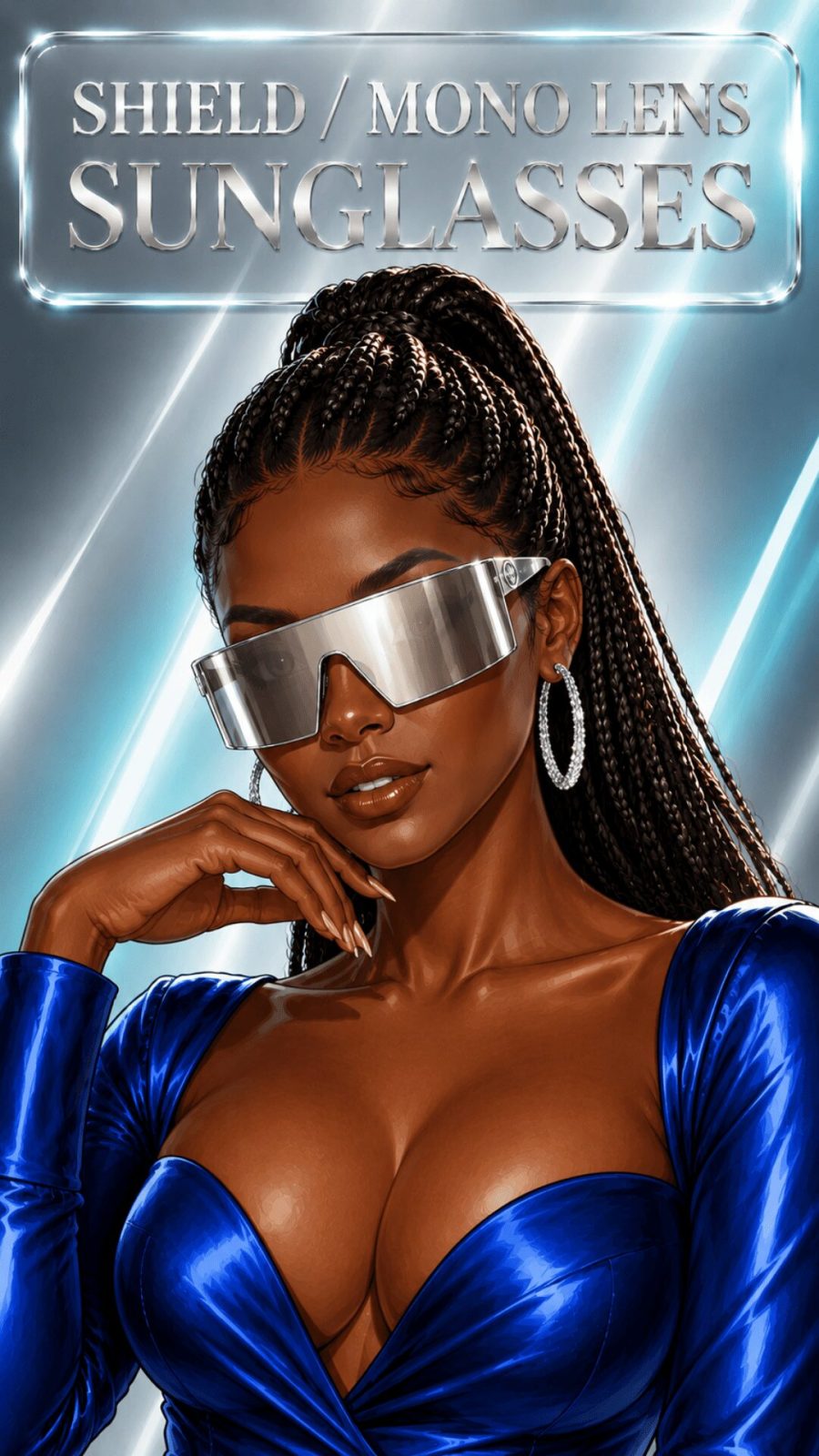 Shield mono lens sunglasses for women