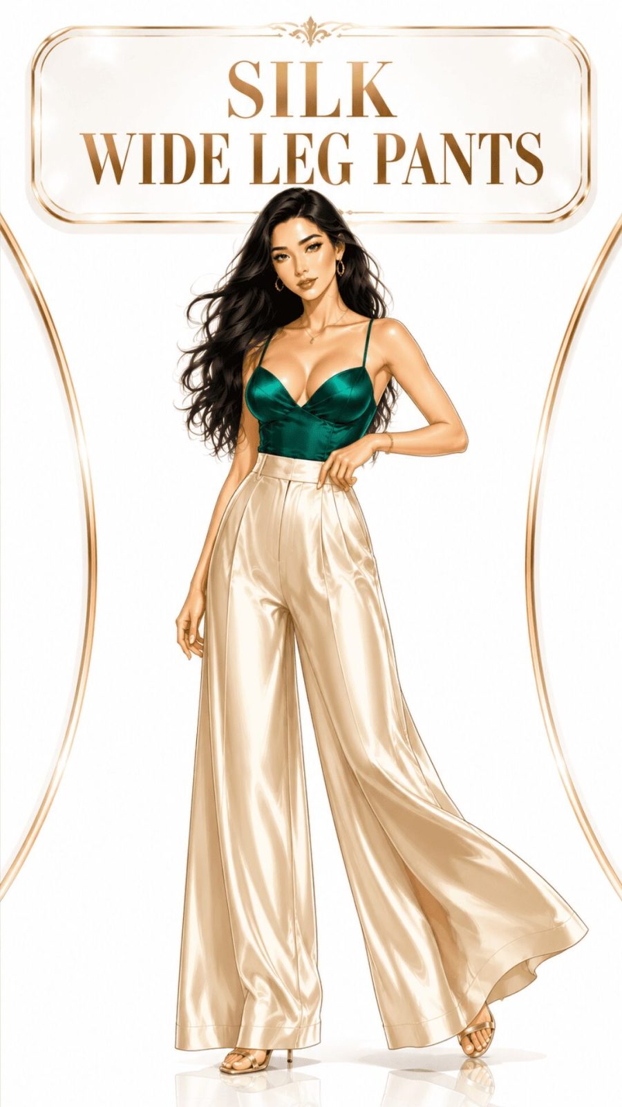 Silk Wide Leg Pants Example