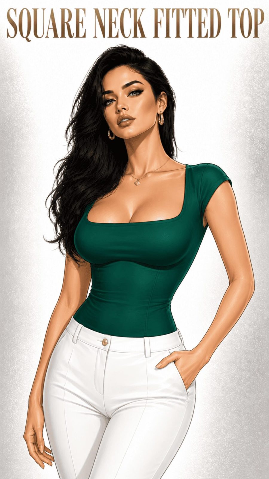 Square Neck Fitted Top