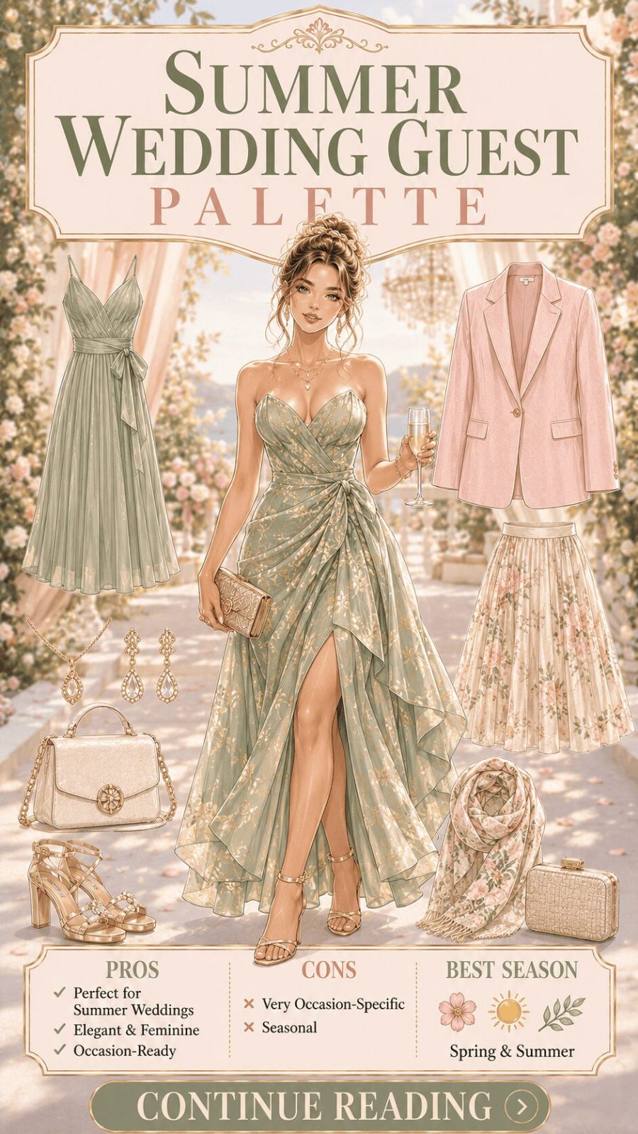 Wedding Guest Color Palette Women's Clothing