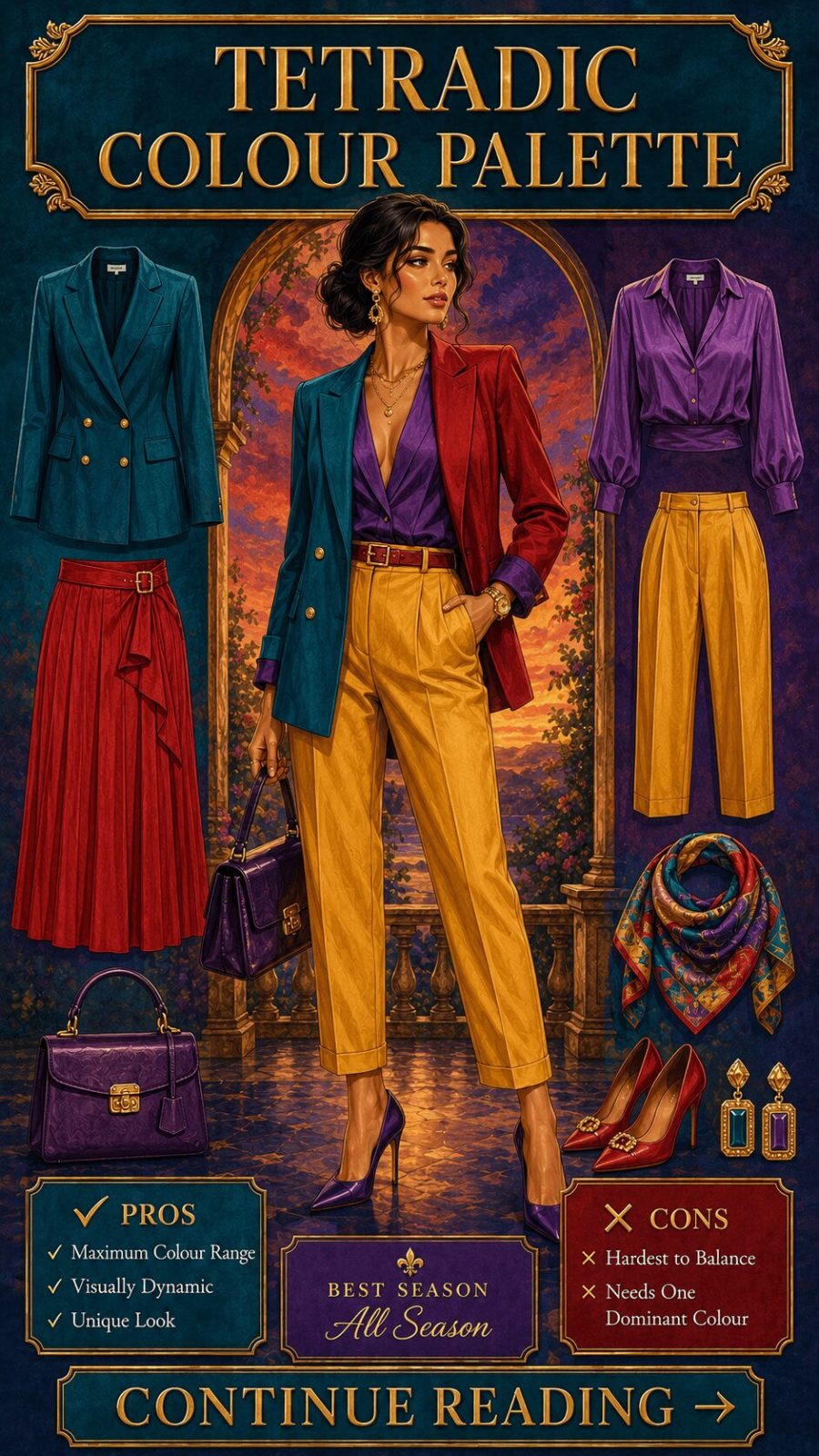 Tetradic Color Palette Women's Clothing