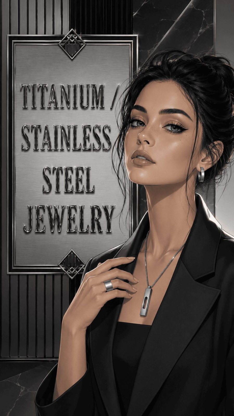Titanium Stainless Steel Jewelry Example