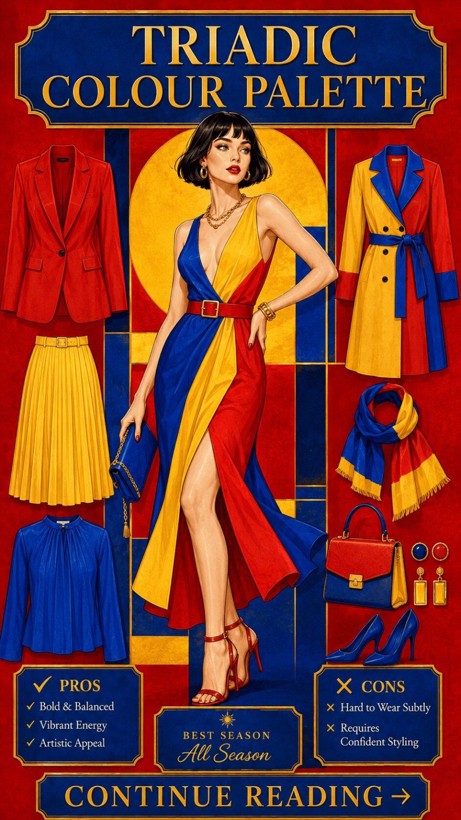 Triadic Color Palette Women's Clothing