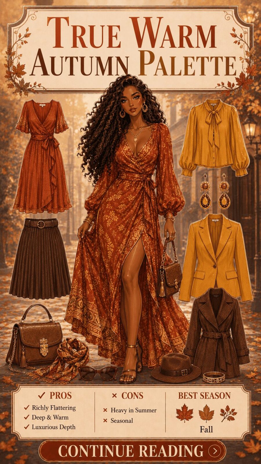 True Autumn Color Palette Women's Clothing