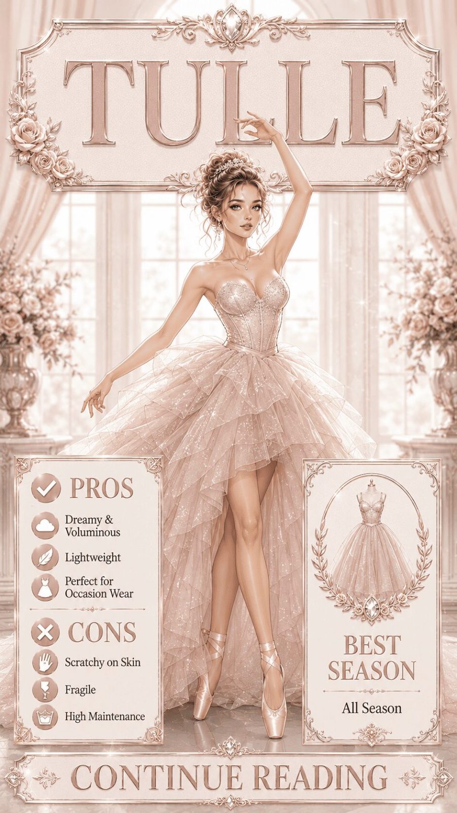 Tulle Fabric for Women's Clothing
