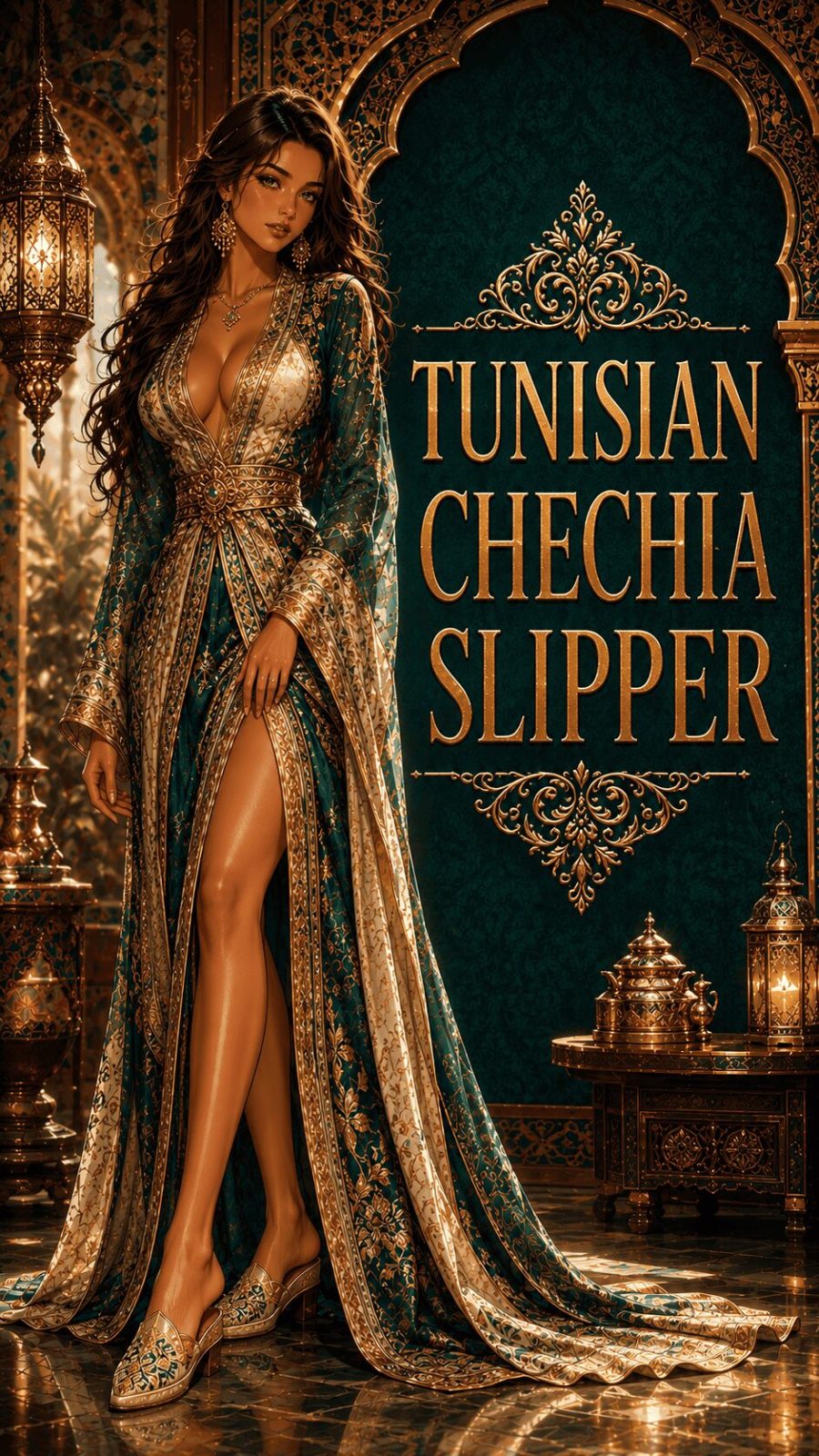 Tunisian chechia slipper ethnic footwear example