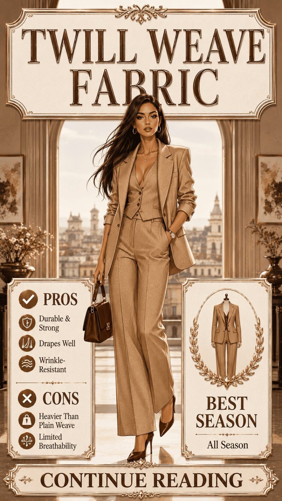 Twill Weave Fabric for Women's Clothing