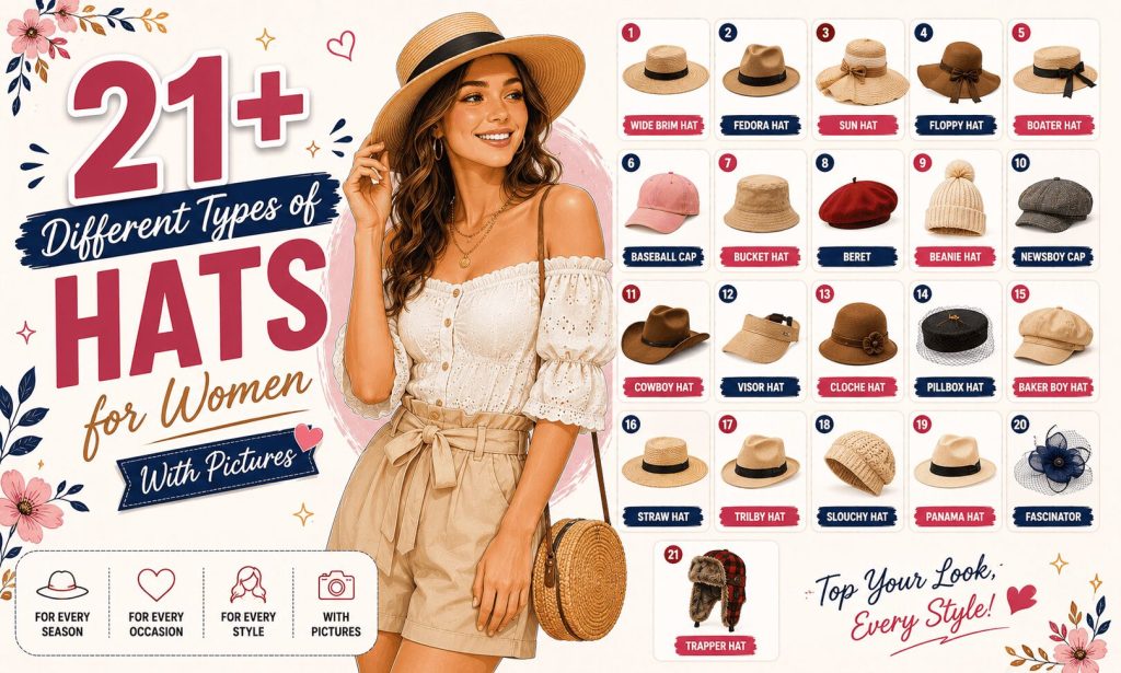 types of hats for women with pictures