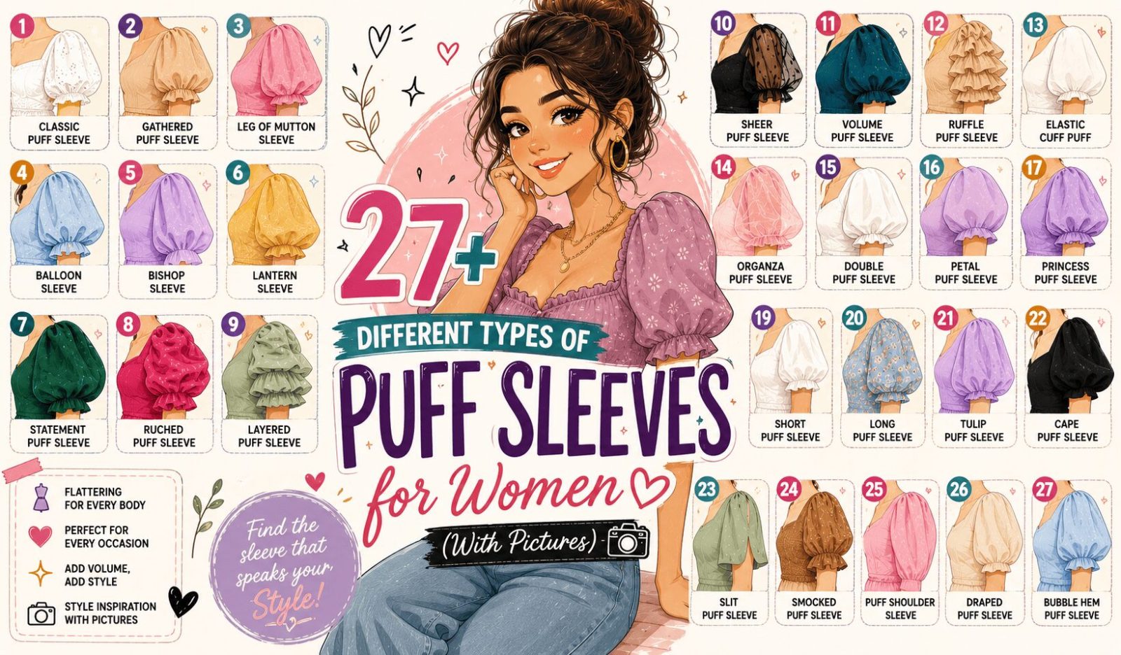 27+ Different Types of Puff Sleeves for Women (With Pictures)