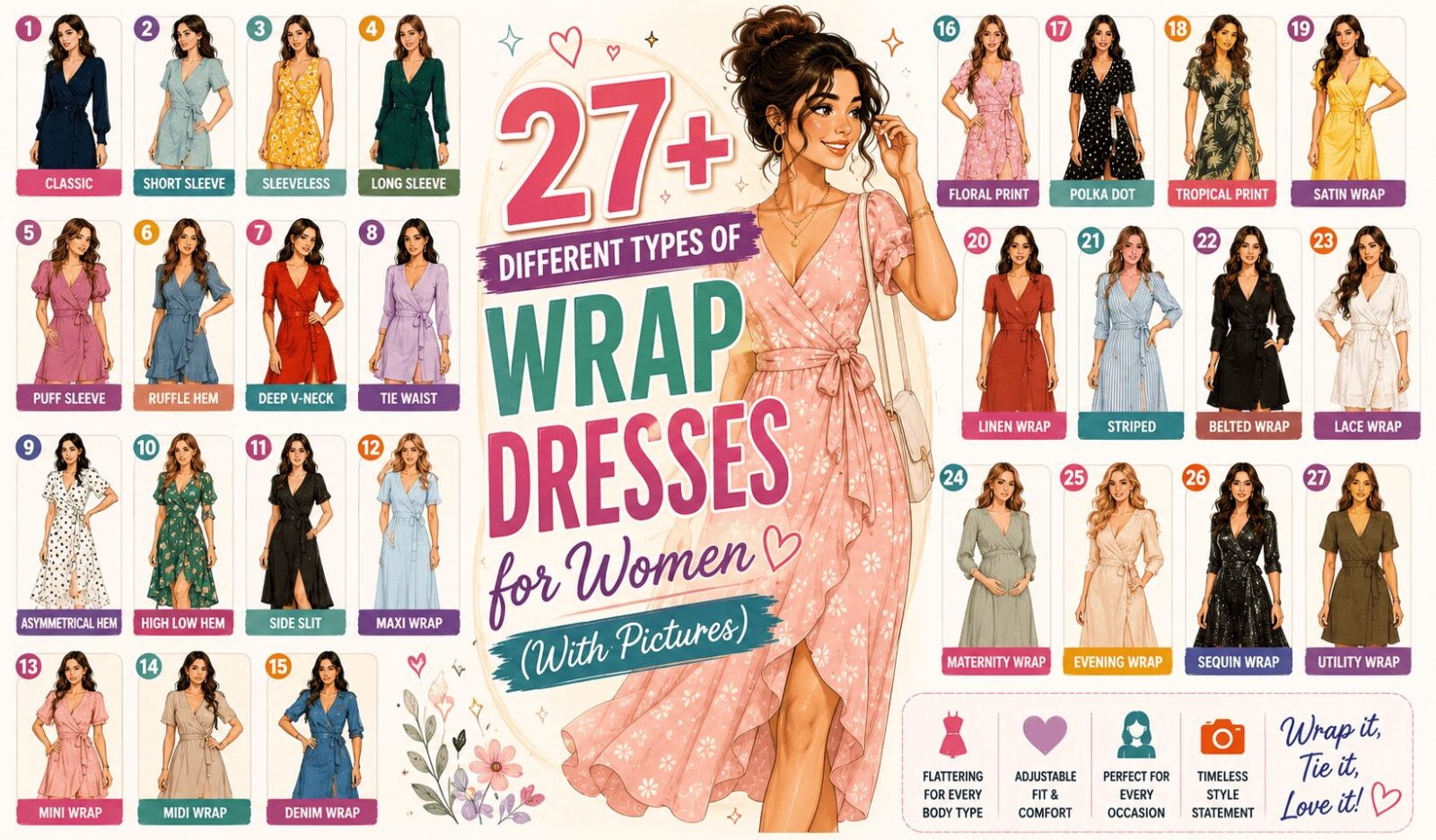 27+ Different Types of Wrap Dresses for Women (With Pictures)