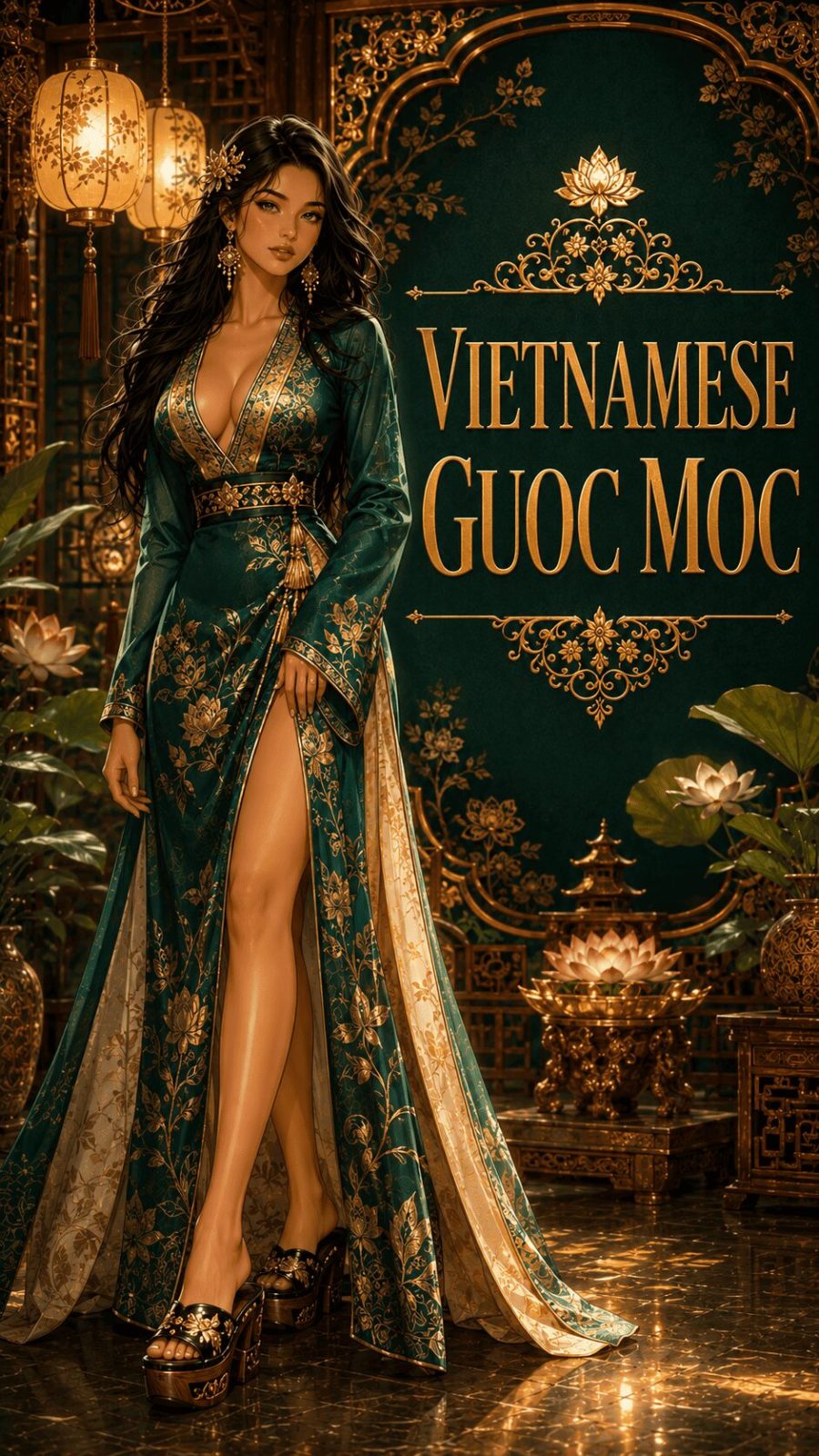 Vietnamese guoc moc ethnic footwear example