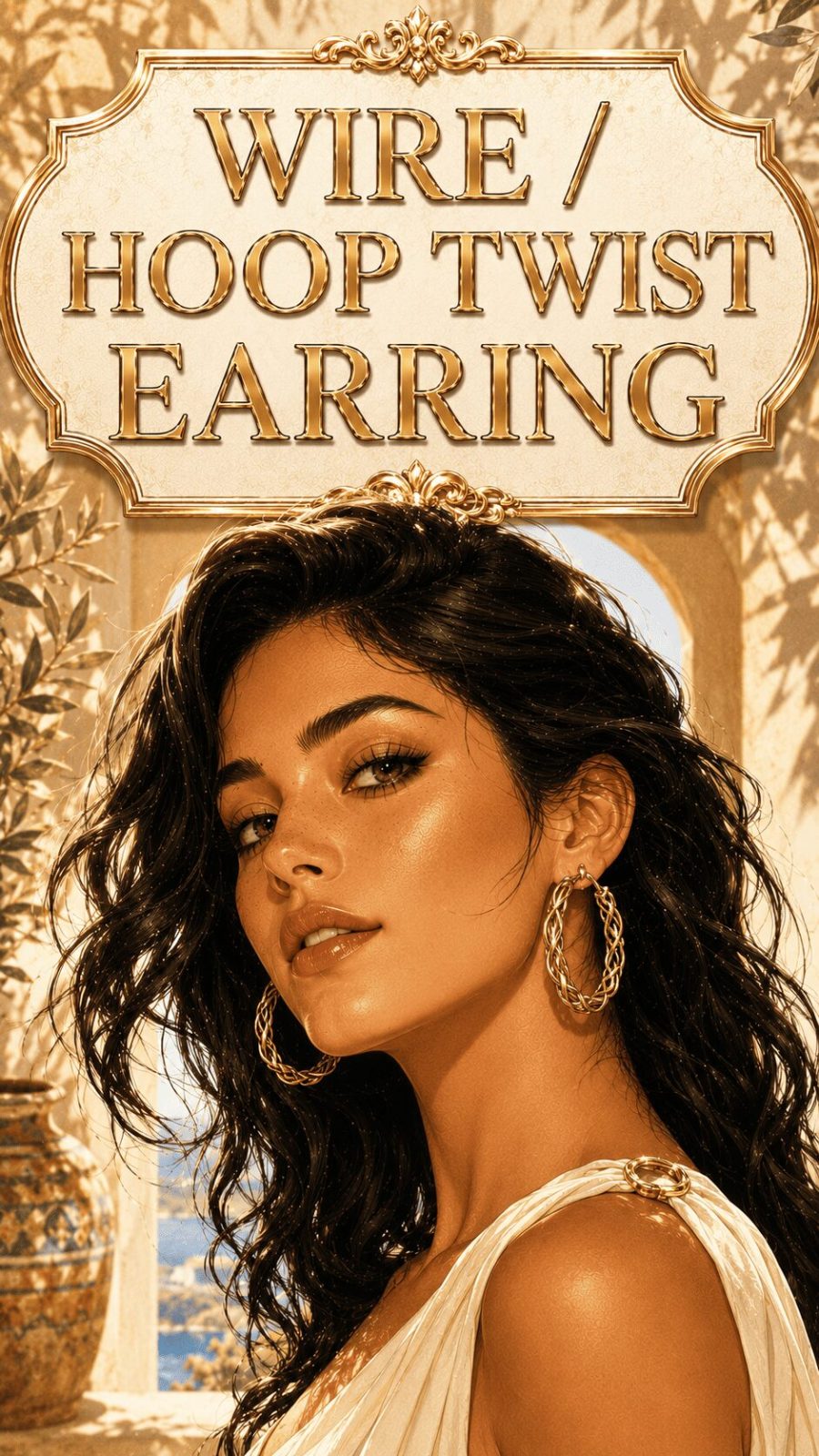 Wire Hoop Twist Earring Example