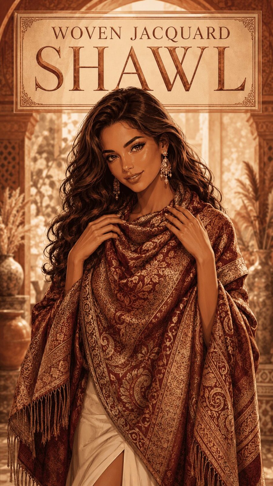 Woven Jacquard Shawl Example