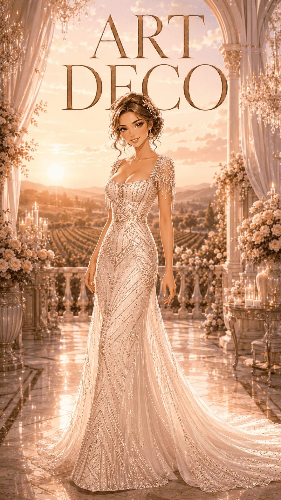 Art Deco Wedding Dress Example